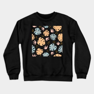 Monstera Plants Colorful Pattern Crewneck Sweatshirt